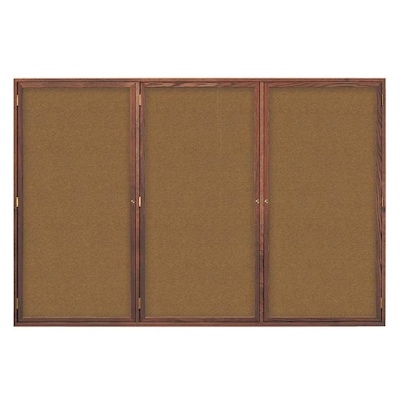 United Visual Products Open Faced Traditional Corkboard, 24x18" UV640A-BLACK-PEARL